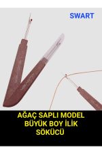 Singer Zetina Pfaff Brother Büyük boy ilik sökücü ağaç sap desenli Yüksek kalite - Görsel 4