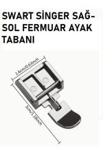 SİNGER ZETİNA SAĞ SOL FERMUAR AYAK TABANI - Görsel 5