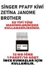 Singer Pfaff Zetina Janome Uyumlu Dikiş Makine Iğnesi (12-14-16 Numara -30 Adet Iğne) 5 Paket - Görsel 3