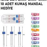 Singer Zetina Pfaff janome Singer Çift iğne seti 2mm-3mm-4mm 10 adet kumaş mandal hediye