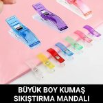 SİNGER PFAFF ZETİNA JANOME BÜYÜK BOY KUMAŞ SIKIŞTIRMA MANDALI 10 ADET