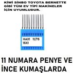 SİNGER PFAFF ZETİNA JANOME GİBİ TÜM EV TİPİ MAKİNELERİ İÇİN YÜKSEK KALİTE 11/75 NUMARA 10 ADET İĞNE