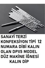 SİNGER PFAFF BROTHER SANAYİ TERZİ KONFEKSİYON DPX5 (KALIN DİP) 12/80 NUMARA İĞNE 10 ADET - Görsel 2