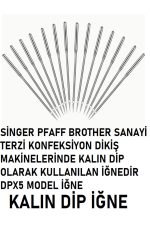 SİNGER PFAFF BROTHER SANAYİ TERZİ KONFEKSİYON DPX5 (KALIN DİP) 14/90 NUMARA İĞNE 10 ADET - Görsel 4