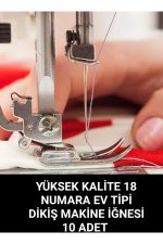 Ev tipi dikiş makine iğnesi 18 numara kalın kumaşlar için 10 adet - Görsel 2