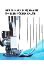 Ev tipi dikiş makine iğnesi 18 numara kalın kumaşlar için 10 adet - Görsel 8