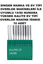 SİNGER VE TÜM EV TİPİ OVERLOK MAKİNELERİ İÇİN 12/80 VE 14/90 NUMARA 20 ADET OVERLOK MAKİNE İĞNESİ - Görsel 4