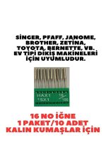 Singer Zetina Uyumlu Dikiş Makine Iğnesi (11-12-14-16-18 Numara -50 Adet Iğne) 5 Paket - Görsel 6