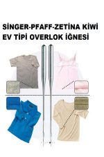 SİNGER VE TÜM EV TİPİ OVERLOK MAKİNELERİ İÇİN 12/80 VE 14/90 NUMARA 20 ADET OVERLOK MAKİNE İĞNESİ - Görsel 6