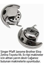 SİNGER ZETİNA JANOME BROTHER DİKİŞ MAKİNE METAL ÇAĞANOZ (MEKİK YATAĞI) - Görsel 2