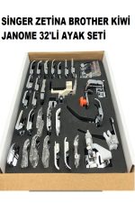 SİNGER ZETİNA JANOME BROTHER HOMEMAX 32 PARÇA EV TİPİ DİKİŞ MAKİNE AYAK SETİ - Görsel 5