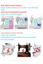 SİNGER ZETİNA JANOME BROTHER HOMEMAX 32 PARÇA EV TİPİ DİKİŞ MAKİNE AYAK SETİ - Görsel 7