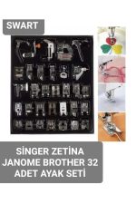 SİNGER ZETİNA JANOME BROTHER HOMEMAX 32 PARÇA EV TİPİ DİKİŞ MAKİNE AYAK SETİ - Görsel 8