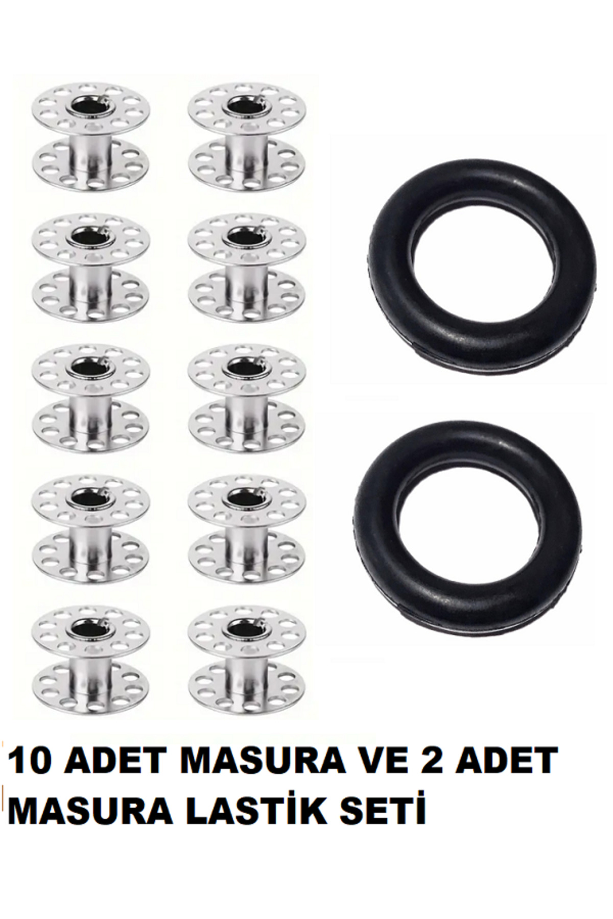 1_org_zoom-735.jpg Sınger Zetina Dikiş Makinesi Demir Masura Ve Masura Lastiği (10 Adet Masura Ve 2 Adet Lastik) - Görsel 1