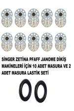 Sınger Zetina Dikiş Makinesi Demir Masura Ve Masura Lastiği (10 Adet Masura Ve 2 Adet Lastik) - Görsel 2