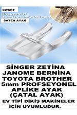 Singer Zetina Açık Parmak Piko Aplike Ayak Tabanı Plastik Şeffaf 5mm (ÇATAL AYAK) - Görsel 5