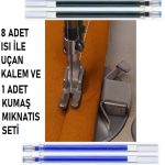 SİNGER PFAFF 8 ADET 4 RENK ISI İLE UÇAN TEKSTİL KALEMİ VE KUMAŞ HİZALAMA MIKNATISLI SİPER SETİ