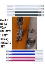 SİNGER PFAFF 8 ADET 4 RENK ISI İLE UÇAN TEKSTİL KALEMİ VE KUMAŞ HİZALAMA MIKNATISLI SİPER SETİ