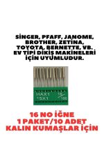 Singer pfaff Zetina Uyumlu Dikiş Makine Iğnesi (12-14-16-18 Numara -40 Adet)UÇANTEKSTİL KALEM HEDİYE - Görsel 4