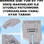 Singer Zetina Janome Kenar birleştirme PATCHWORK AYAK (YORGANLAMA AYAK-KIRKYAMA-BABY LOCK) TABANI