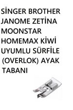 Singer Zetina Janome Brother Bernette kiwi 4'lü Ayak Seti (kıvırma,büzgü,nervür ,gizli Fermuar Ayak) - Görsel 5