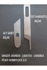 Singer Pfaff Kiwi ev tipi overlok dikiş makineler için Bıçak alt ve üst bıçak takımı - Görsel 2