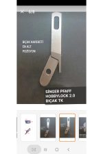 Singer Pfaff Kiwi ev tipi overlok dikiş makineler için Bıçak alt ve üst bıçak takımı - Görsel 3