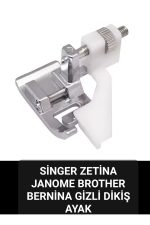 Singer Pfaff Zetina Janome Brother ayarlı gizli dikiş ayak - Görsel 3