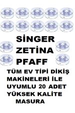 Singer Pfaff Zetina Janome Homemax Brother Kiwi Diamond Uyumlu plastik Masura 20 adet - Görsel 5