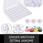 Singer Zetina Janome Pfaff Brother ev tipi 25 adet kutulu masura