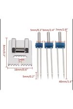Singer Zetina Janome homemax 2mm-3mm-4mm çift iğne seti ve nervürl ayak tabanı