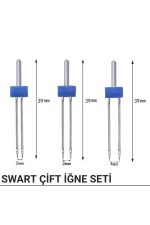 Singer Zetina Janome homemax 2mm-3mm-4mm çift iğne seti ve nervürl ayak tabanı - Görsel 4