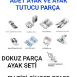 Singer Brother Janome Zetina dokuz parça ayak seti yüksek kalite